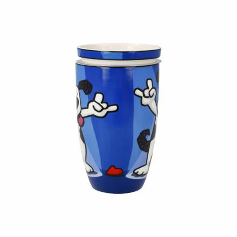 Goebel Teetasse mit Deckel und Sieb Ed Heck - Rock On, Tee Tasse, Fine Bone China, 67200131