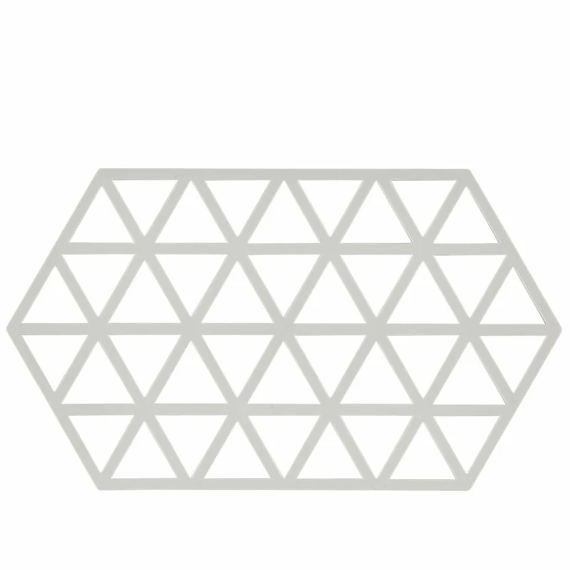 Zone Denmark Untersetzer Triangles, Topfuntersetzer, Pfannenuntersetzer, Silikon, Warm Grey, L 24 cm, 330313