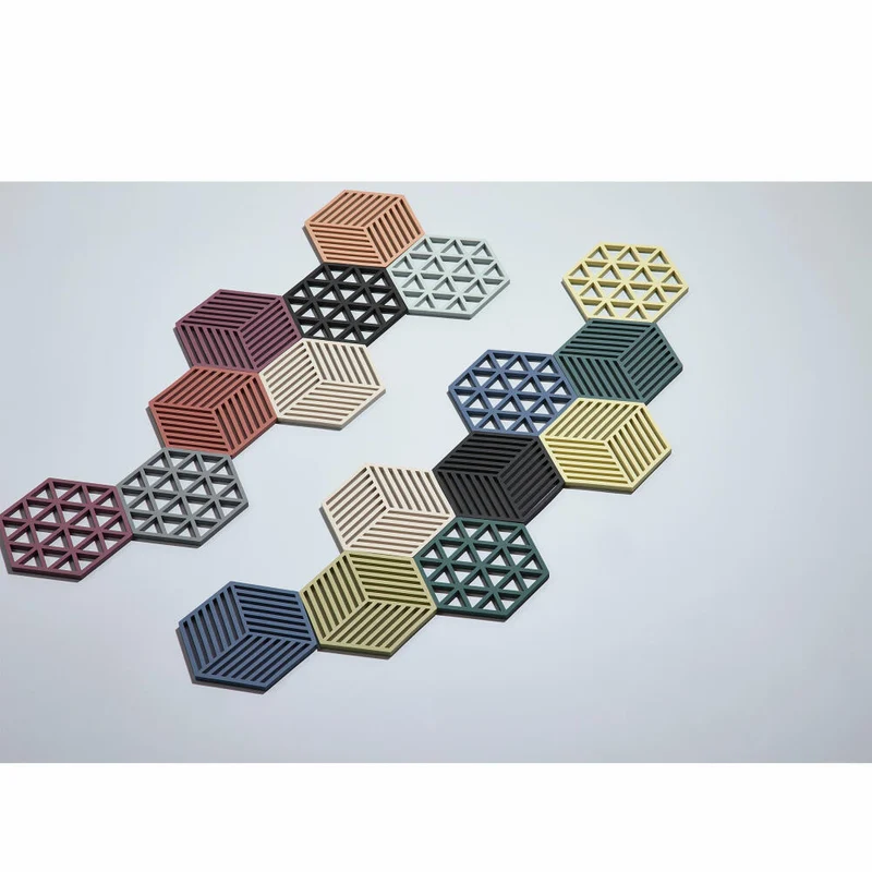 Zone Denmark Untersetzer Hexagon, Glasuntersetzer, Getränkeuntersetzer, Silikon, Denim, 330340