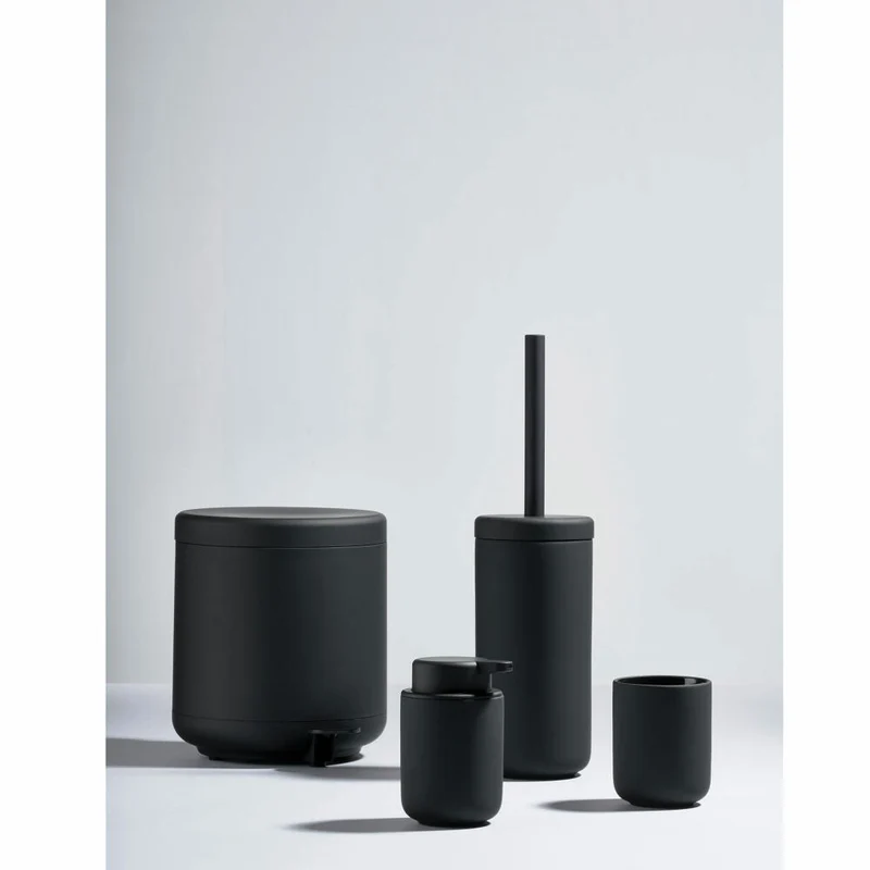 Zone Denmark Toilettenbürste Ume, Toilettenbürstengarnitur, WC-Garnitur, Klobürste, Steinzeug, Black, 330401