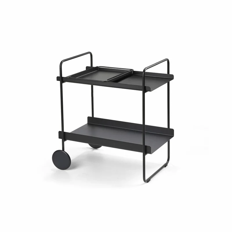 Zone Denmark Barwagen A-Cocktail Trolley, Servierwagen, Hausbar, Minibar, Metall, Black, 26996