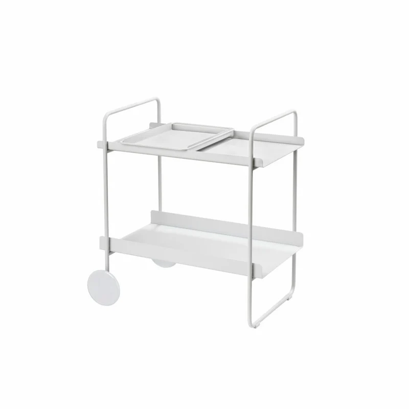 Zone Denmark Barwagen A-Cocktail Trolley, Servierwagen, Hausbar, Minibar, Metall, Soft Grey, 26998