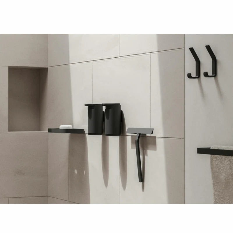 Zone Denmark Duschregal Rim, Duschablage, Badregal, Aluminium, Black, 22 x 11 x 2 cm, 14635