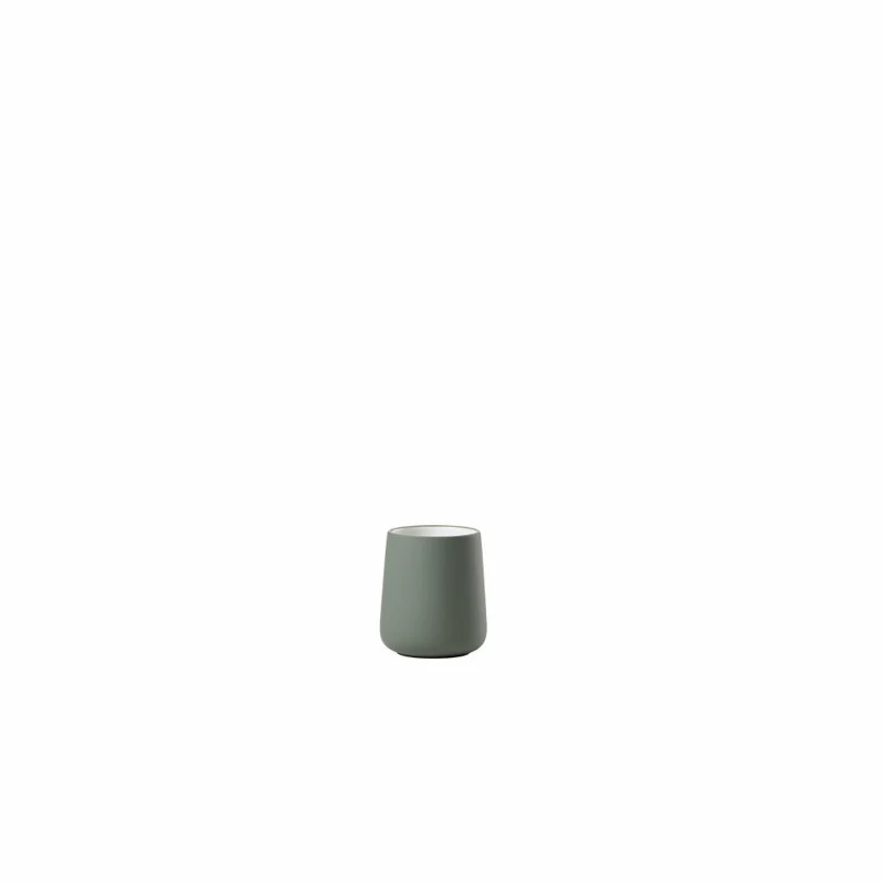 Zone Denmark Zahnbürstenbecher Nova, Zahnputzbecher, Porzellan, Olive Green, H 10 cm, 28100