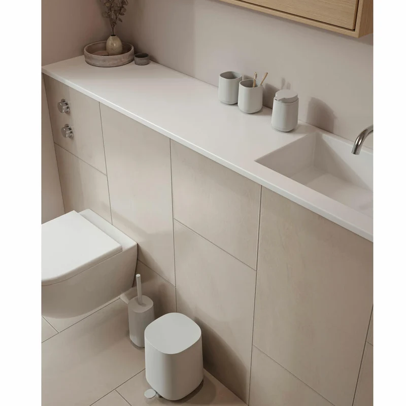 Zone Denmark Seifenspender Time, Seifendosierer, Dosierspender, Beton / ABS, Soft Grey, 220 ml, 28123