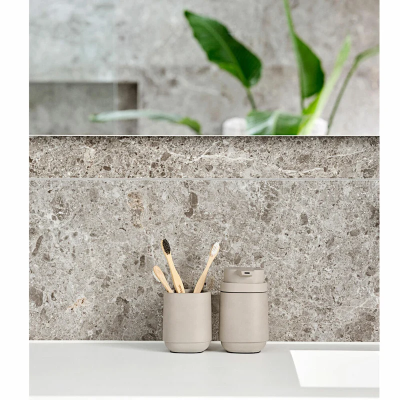 Zone Denmark Zahnbürstenbecher Time, Zahnputzbecher, Beton, Concrete, H 9.8 cm, 28124