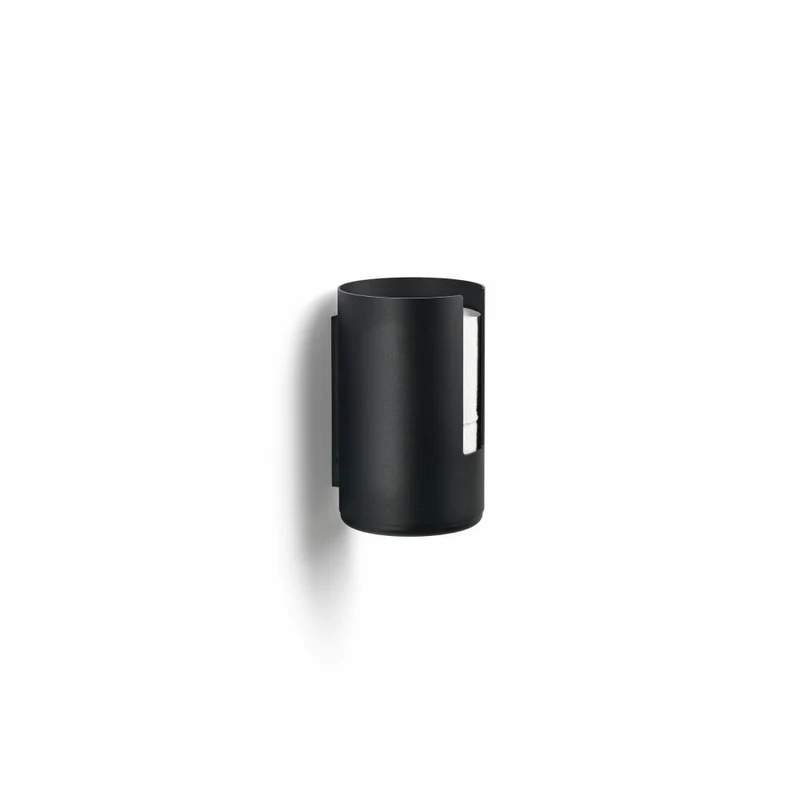 Zone Denmark Toilettenpapieraufbewarung für Wand Rim, Toilettenpapierhalter, Aluminium, Black, H 21 cm, 14647
