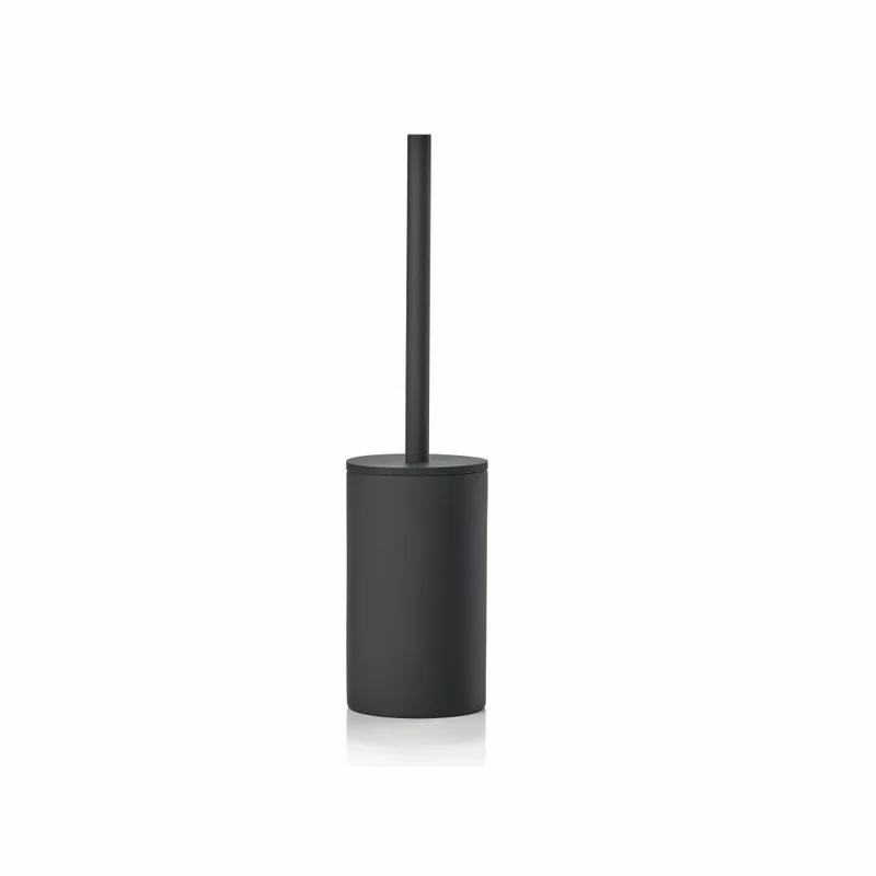 Zone Denmark Toilettenbürste Karma, Toilettenbürstengarnitur, WC-Garnitur, Klobürste, Steinzeug, Black, 10047