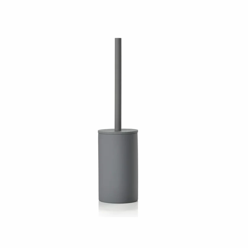 Zone Denmark Toilettenbürste Karma, Toilettenbürstengarnitur, WC-Garnitur, Klobürste, Steinzeug, Grey, 10048