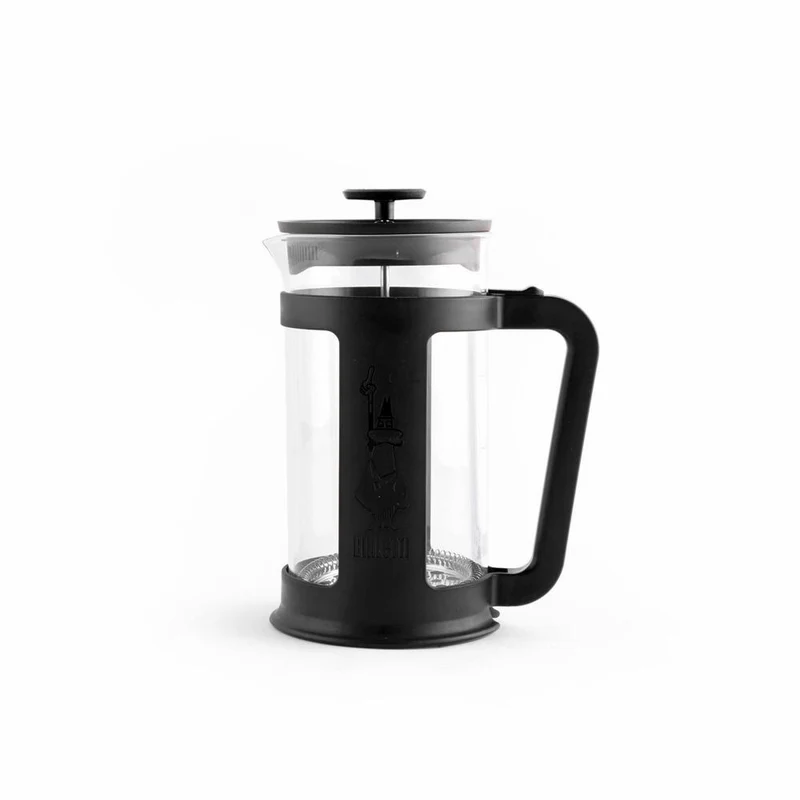 Bialetti Kaffeebereiter Smart 350 ml, Kaffeekanne, French Press, Kaffeepresse, Glas, Schwarz, 6583