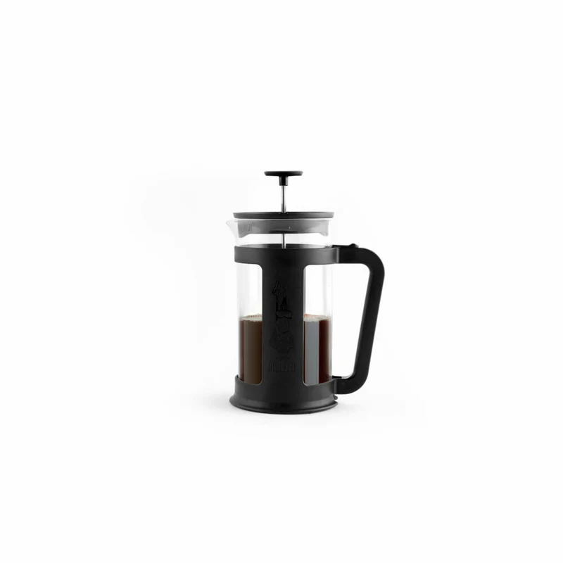 Bialetti Kaffeebereiter Smart 350 ml, Kaffeekanne, French Press, Kaffeepresse, Glas, Schwarz, 6583