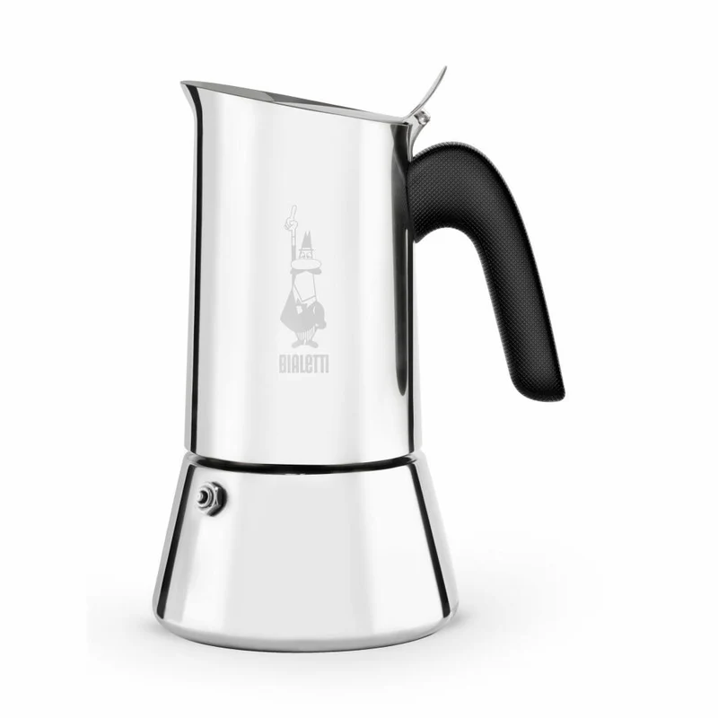 Bialetti Espressokocher New Venus für 6 Tassen, Espresso, Espressokanne, Induktion, Edelstahl, Silber, 235 ml, 7255