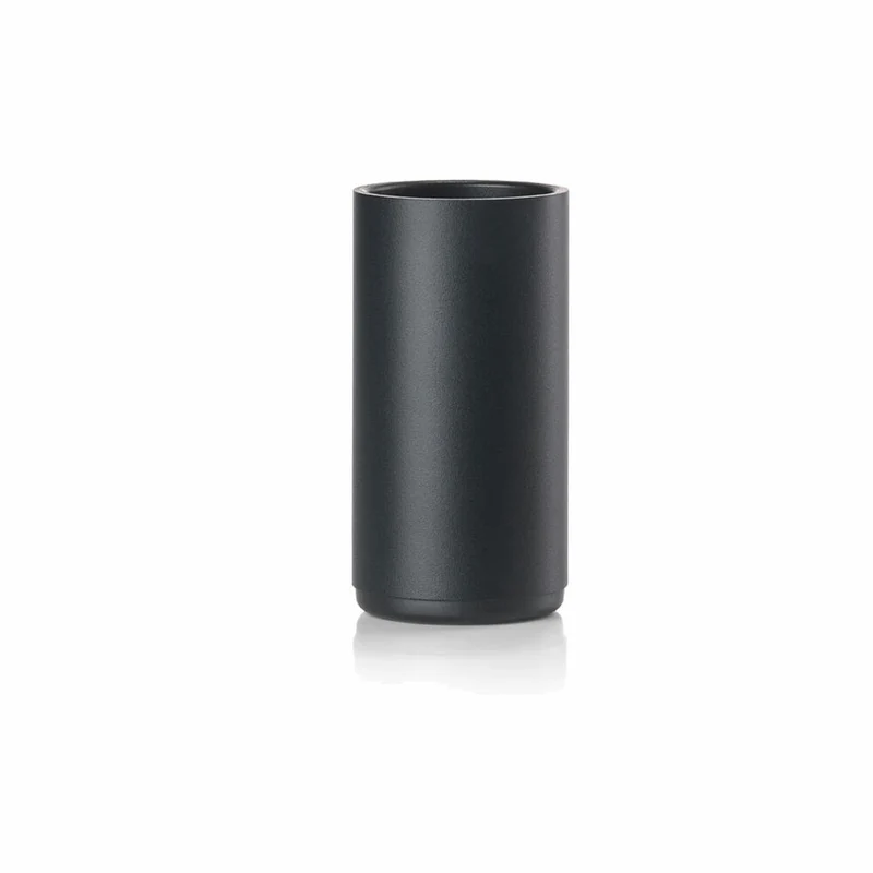 Zone Denmark Zahnbürstenbecher Rim, Zahnputzbecher, Aluminium / ABS, Black, H 13.6 cm, 14649