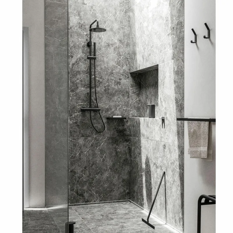 Zone Denmark Doppelhaken Rim, Wandhaken, Wandgarderobe, Wand Haken, Aluminium, Black, H 11.5 cm, 14654