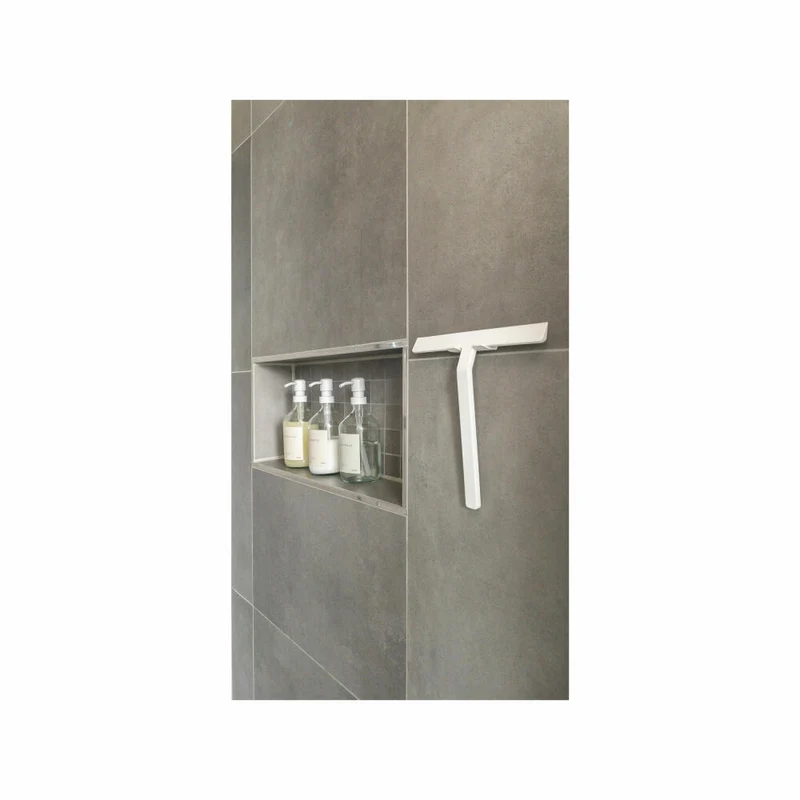 Zone Denmark Duschabzieher Rim, mit Halter, Abzieher, Scheibenreiniger, Silikon / Metall, White, 22 cm, 14894