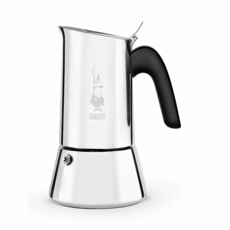 Bialetti Espressokocher New Venus für 10 Tassen, Espresso, Espressokanne, Induktion, Edelstahl, Silber, 460 ml, 7256