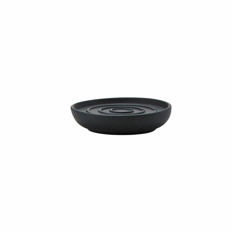 Zone Denmark Seifenschale Nova, Seifenablage, Seifenhalter, Porzellan, Black, Ø 11 cm, 330099
