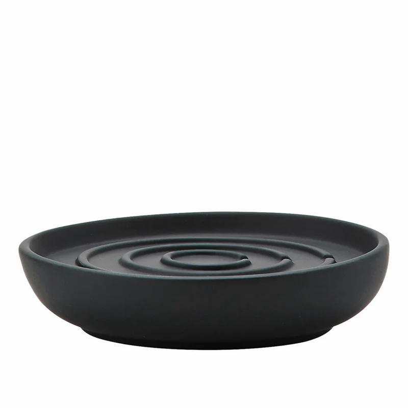 Zone Denmark Seifenschale Nova, Seifenablage, Seifenhalter, Porzellan, Black, Ø 11 cm, 330099
