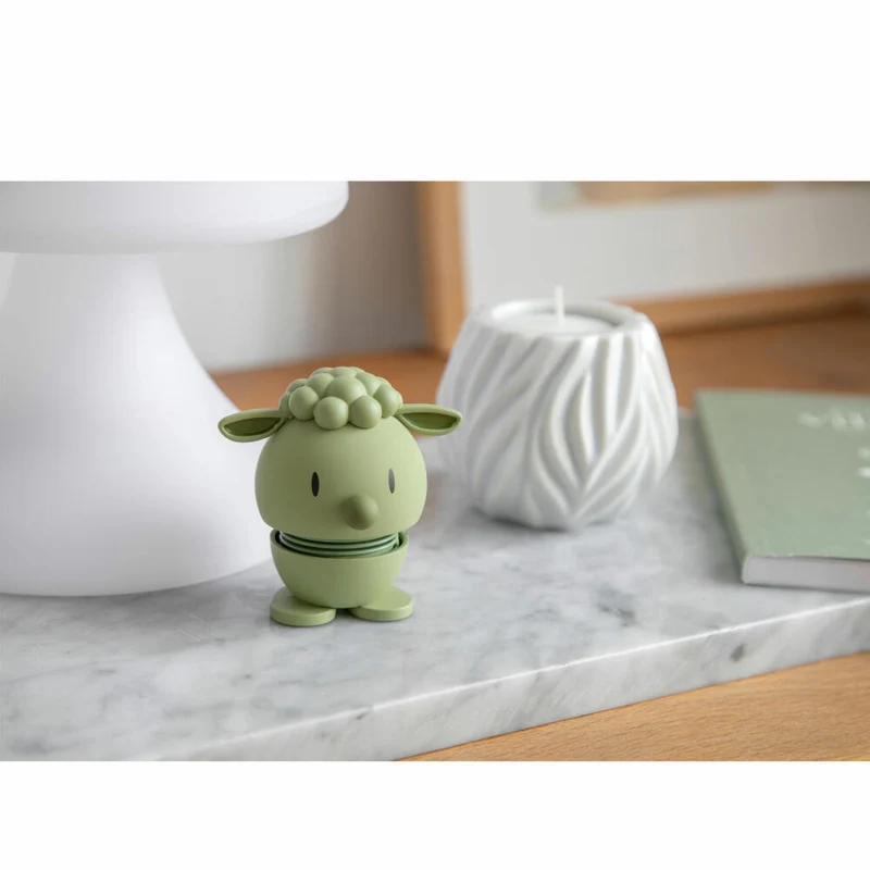 Hoptimist Dekofigur Soft Lambert S Olive, Schaf, Wackelfigur, Kunststoff, 7.5 cm, 28043