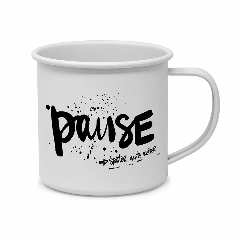PPD Pause Metal Mug D@H, Henkelbecher, Kaffeebecher, Becher, Tasse, Metall, 350 ml, 581101880