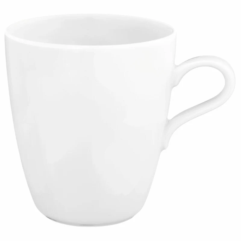 Seltmann Weiden Nori-Home Becher mit Henkel, Kaffeebecher, Teetasse, Tasse, Porzellan, Weiß, 400 ml, 001.772532