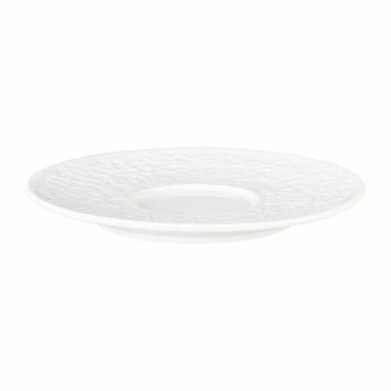 Seltmann Weiden Nori-Home Kombi-Untertasse Groß, Unterteller, Porzellan, Relief Breit weiß, Ø 16.6 cm, 001.772656