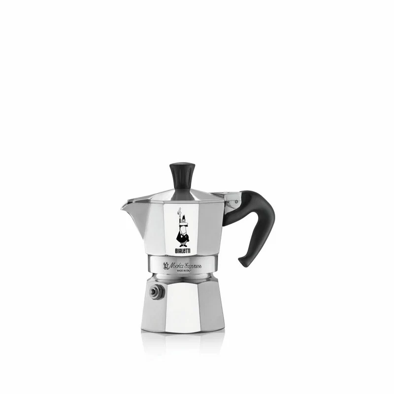 Bialetti Espressokocher Moka Express für 1 Tasse, Espresso, Espressokanne, Kaffeebereiter, Aluminium, Silber, 60 ml, 1161