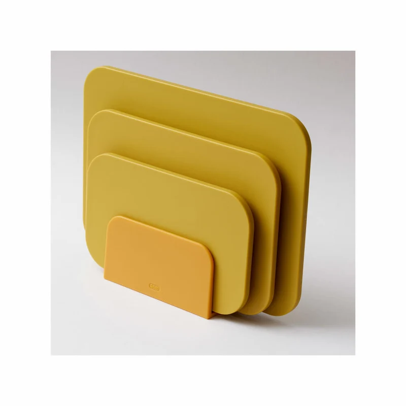 Rosti Schneidebrett-Set Choptima 4-tlg., Schneidunterlage, PE-Kunststoff, Curry, 27822