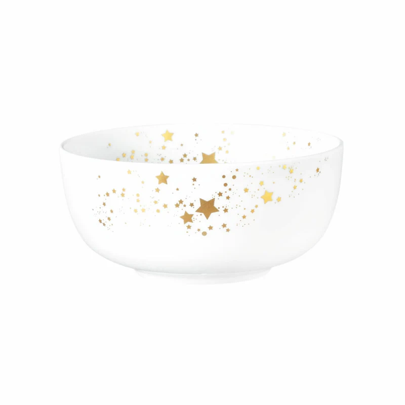 Seltmann Weiden Liberty Müslischale, Schale, Schüssel, Porzellan, Golden Stars, Ø 15 cm, 001.772115