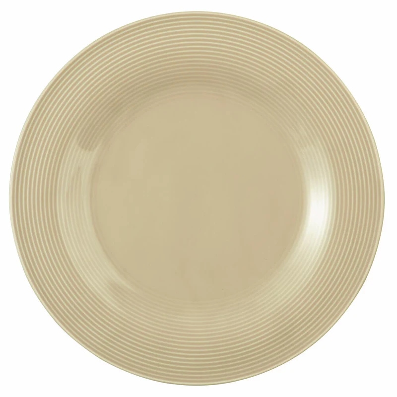 Seltmann Weiden Beat Teller Flach, Speiseteller, Servierteller, Porzellan, Sandbeige, Ø 30 cm, 001.772184