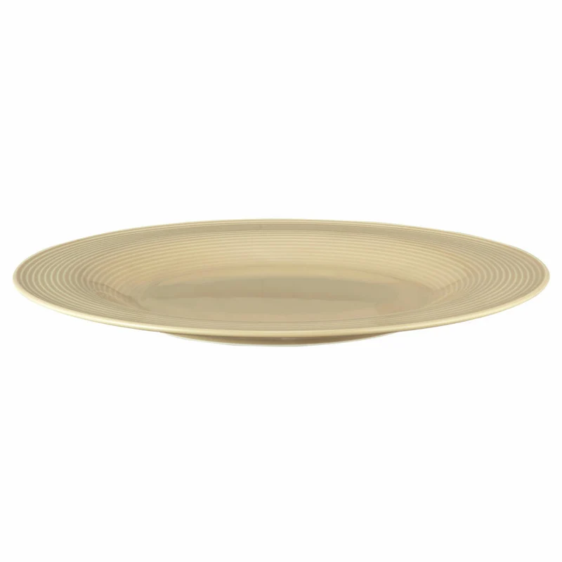 Seltmann Weiden Beat Teller Flach, Speiseteller, Servierteller, Porzellan, Sandbeige, Ø 30 cm, 001.772184