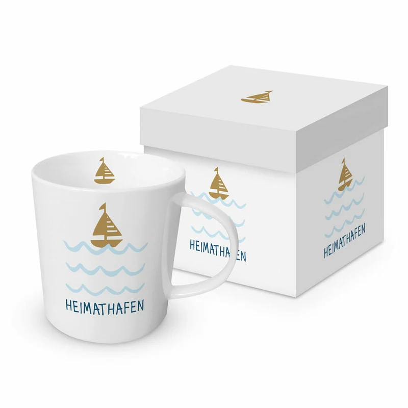 PPD Seaside Heimathafen Trend Mug, in Geschenkbox, Henkelbecher, Kaffeebecher, Becher, Tasse, New Bone China, 400 ml, 160302661