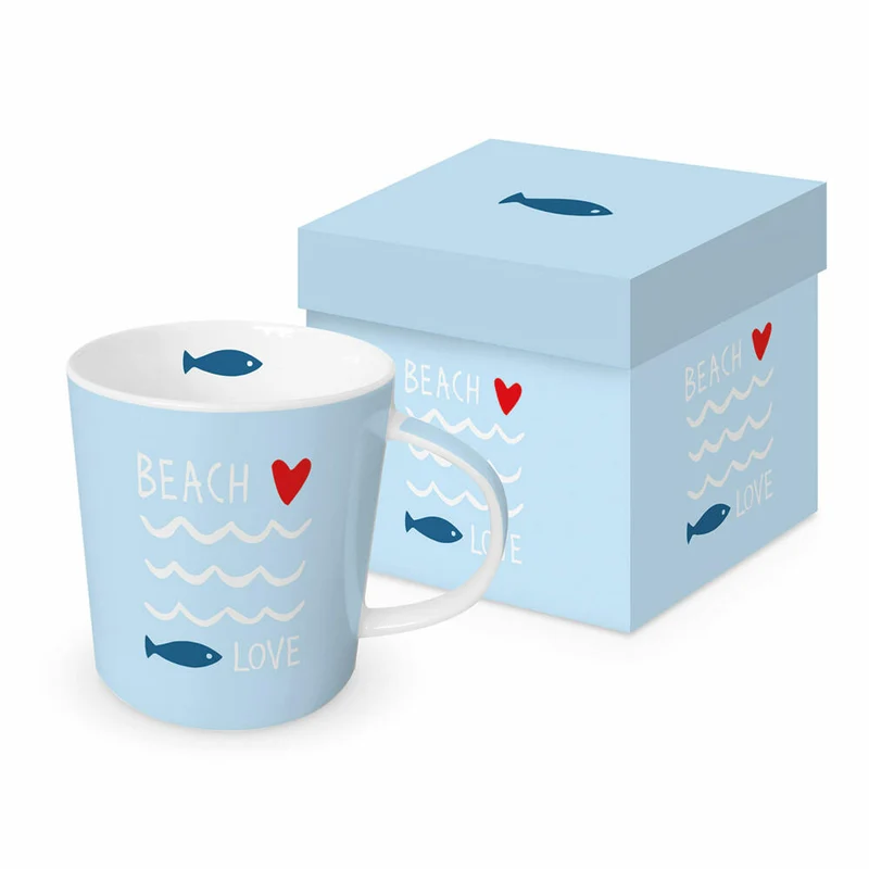 PPD Seaside Beachlove Trend Mug, in Geschenkbox, Henkelbecher, Kaffeebecher, Becher, Tasse, New Bone China, 400 ml, 160302663