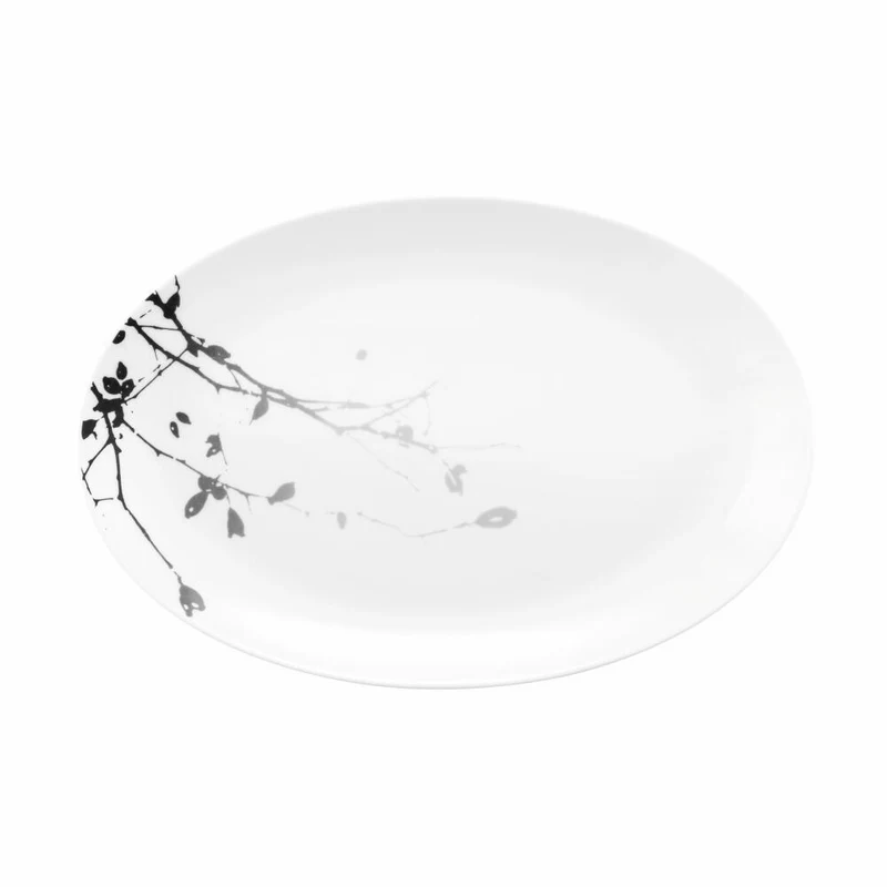Seltmann Weiden Liberty Platte Oval, Servierplatte, Servierteller, Porzellan, Dark Rose Hip, 31.3 x 21.1 cm, 001.764917