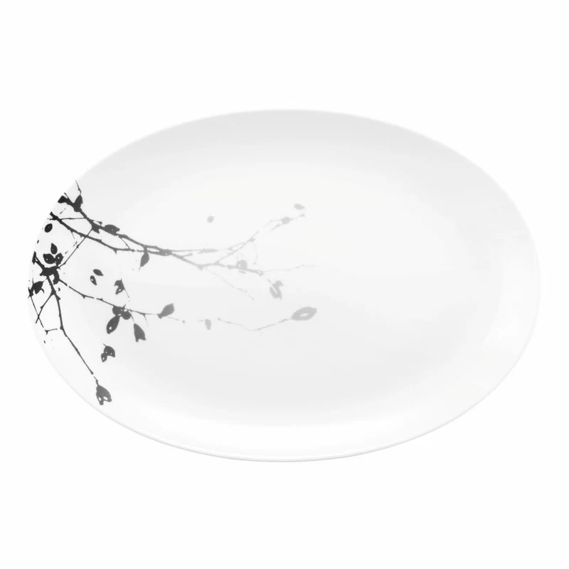 Seltmann Weiden Liberty Platte Oval, Servierplatte, Servierteller, Porzellan, Dark Rose Hip, 35.1 x 24.2 cm, 001.764918