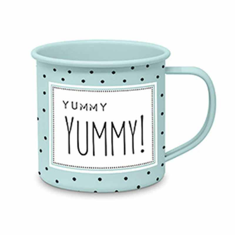 PPD Yummy Yummy Metal Mug D@H, Henkelbecher, Kaffeebecher, Becher, Tasse, Metall, 350 ml, 581102078