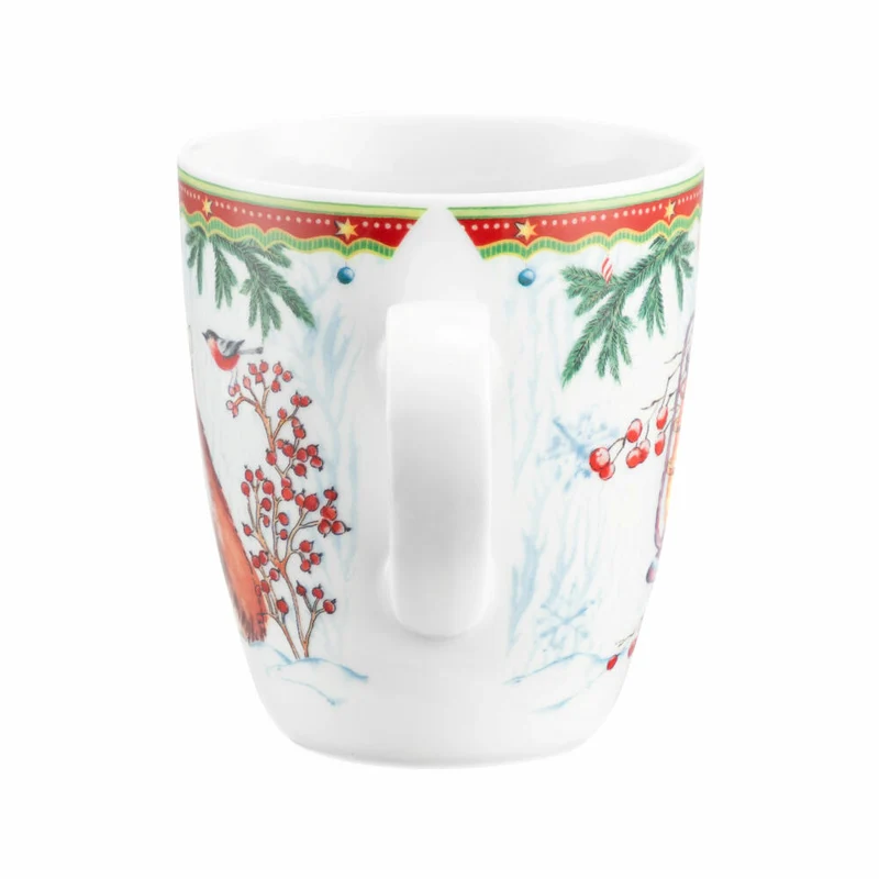 Seltmann Weiden Becher mit Henkel, Kaffeebecher, Teetasse, Tasse, Porzellan, Waldtiere, 400 ml, 001.767892