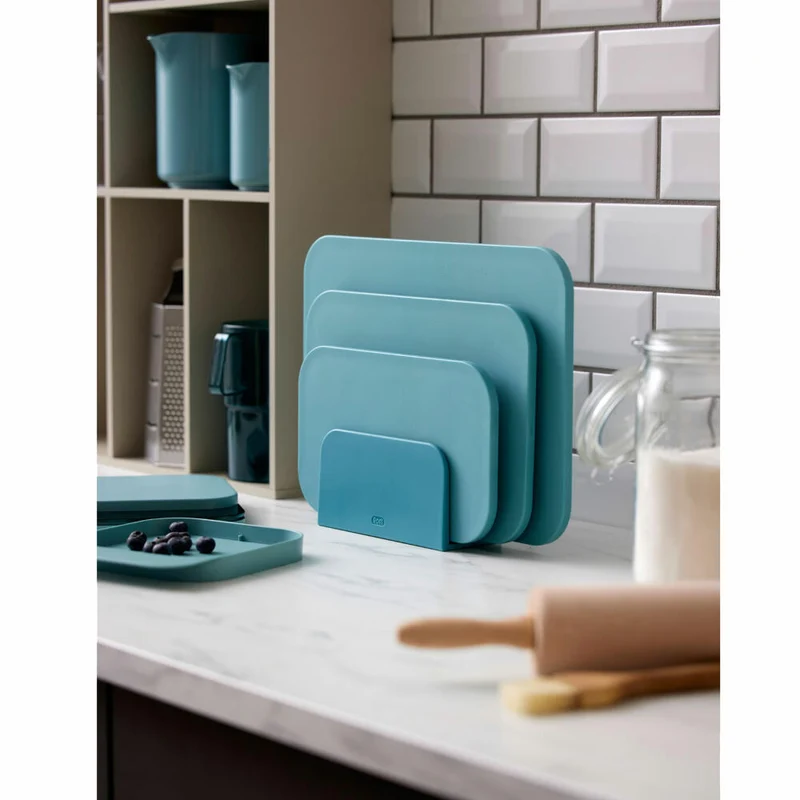 Rosti Schneidebrett-Set Choptima 4-tlg., Schneidunterlage, PE-Kunststoff, Nordic Green, 27824