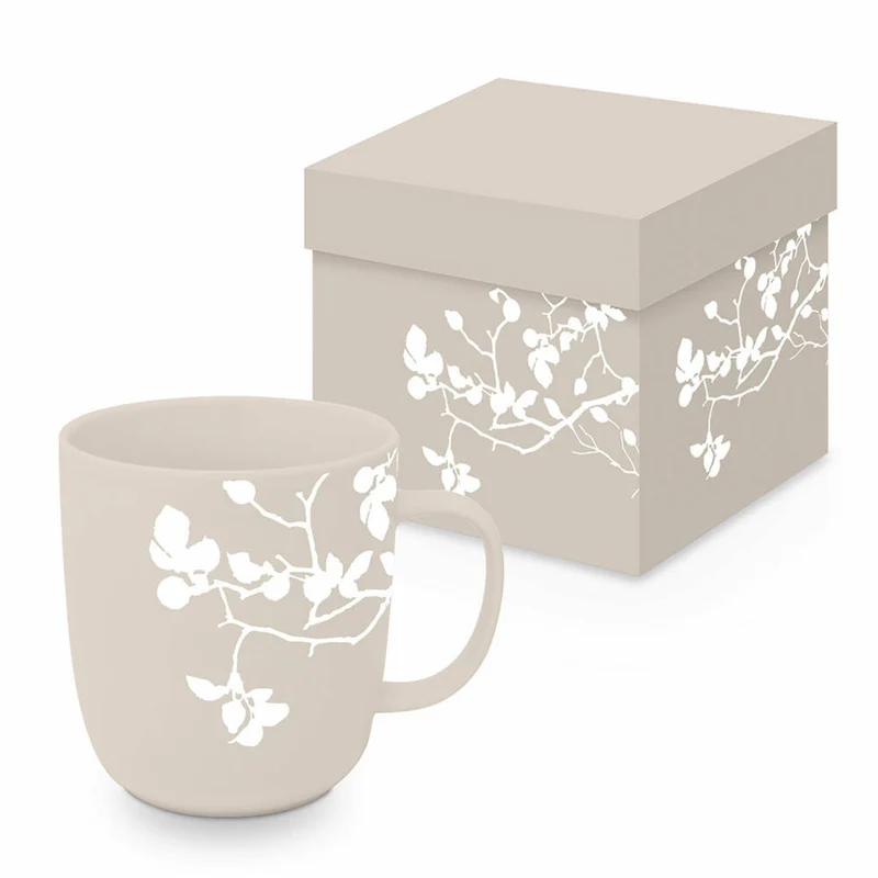 PPD Pure Branch Matte Mug, in Geschenkbox, Henkelbecher, Kaffeebecher, Becher, Tasse, New Bone China, 400 ml, 161401285