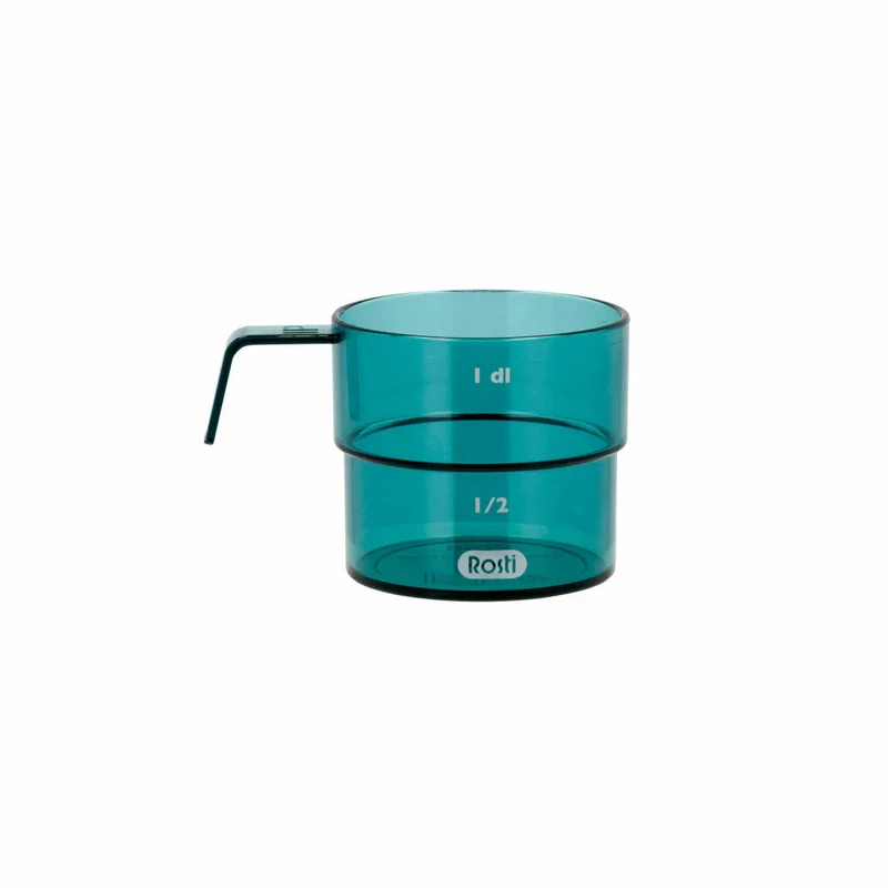 Rosti Deziliter-Messbecher Mensura, Abmessbecher, SAN-Kunststoff, Nordic Green, 100 ml, 25293