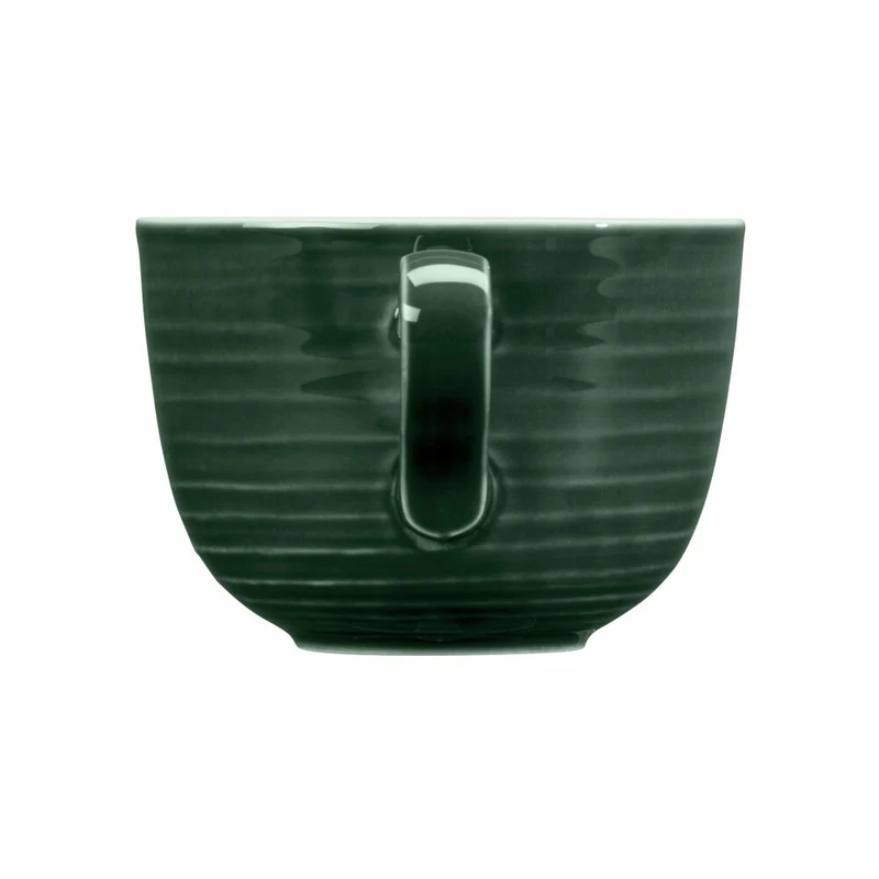 Seltmann Weiden Terra Milchkaffeeobertasse, Milchkaffeetasse, Kaffeetasse, Kaffee Tasse, Porzellan, Moosgrün, 400 ml, 001.765012