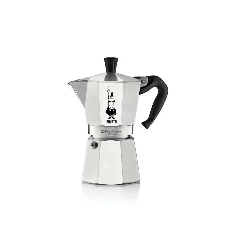 Bialetti Espressokocher Moka Express für 6 Tassen, Espresso, Espressokanne, Kaffeebereiter, Aluminium, Silber, 270 ml, 1163