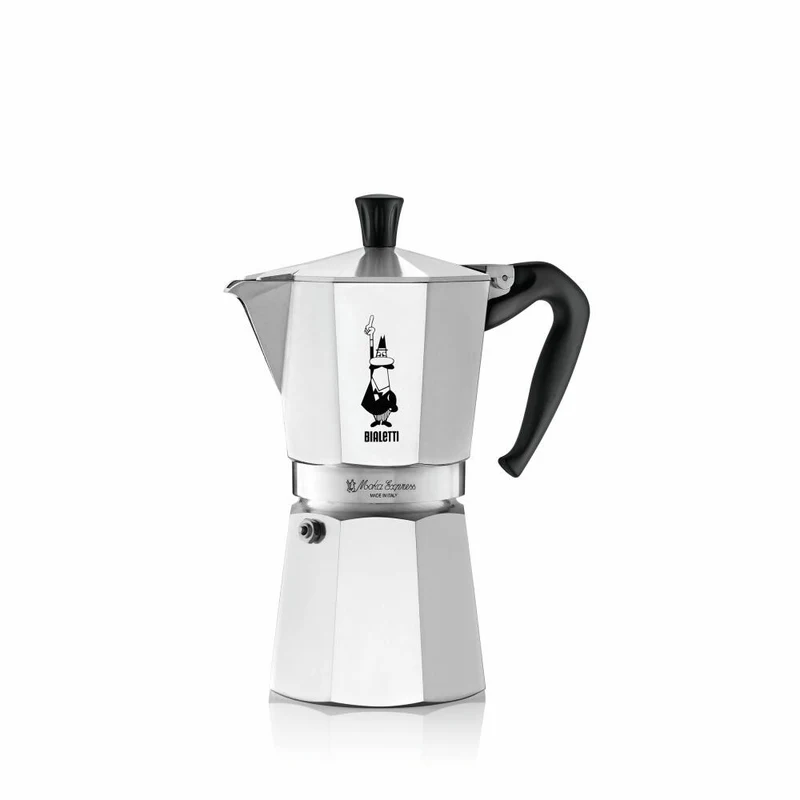 Bialetti Espressokocher Moka Express für 9 Tassen, Espresso, Espressokanne, Kaffeebereiter, Aluminium, Silber, 420 ml, 1165