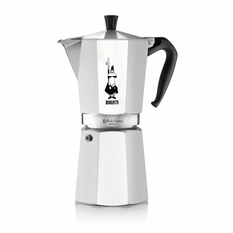 Bialetti Espressokocher Moka Express für 12 Tassen, Espresso, Espressokanne, Kaffeebereiter, Aluminium, Silber, 670 ml, 1166