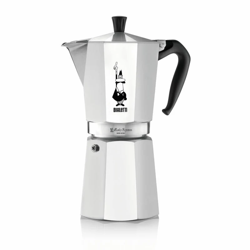 Bialetti Espressokocher Moka Express für 18 Tassen, Espresso, Espressokanne, Kaffeebereiter, Aluminium, Silber, 810 ml, 1167