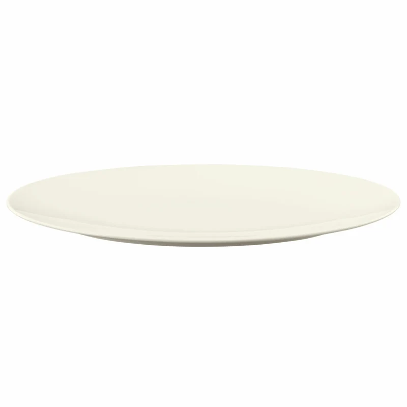 Seltmann Weiden Zoé Fine Diamond Servierplatte Oval, Servierteller, Porzellan, Creme Uni, 40.3 x 25.8 cm , 001.746263