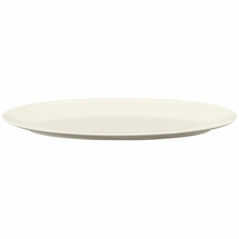 Seltmann Weiden Zoé Fine Diamond Servierplatte, Servierteller, Porzellan, Creme Uni, 43.5 x 19.1 cm, 001.746264