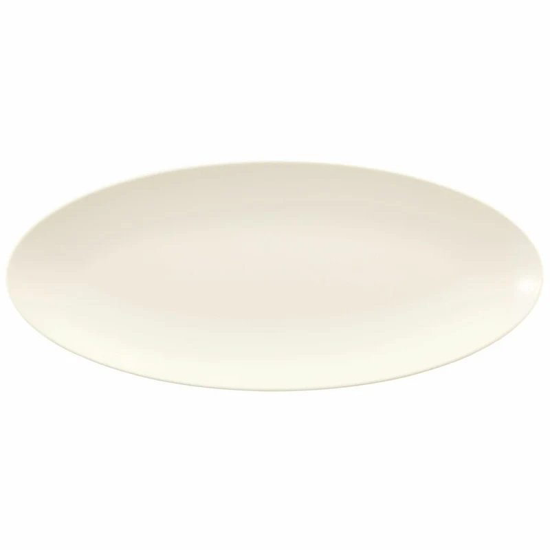 Seltmann Weiden Zoé Fine Diamond Servierplatte, Servierteller, Porzellan, Creme Uni, 43.5 x 19.1 cm, 001.746264