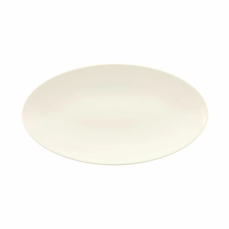 Seltmann Weiden Zoé Fine Diamond Servierplatte Oval, Servierteller, Porzellan, Creme Uni, 32.9 x 17.9 cm , 001.746265