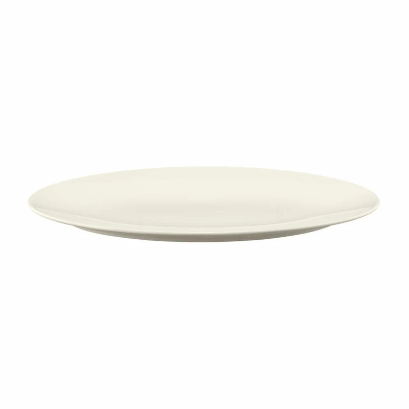 Seltmann Weiden Zoé Fine Diamond Servierplatte Oval, Servierteller, Porzellan, Creme Uni, 32.9 x 17.9 cm , 001.746265